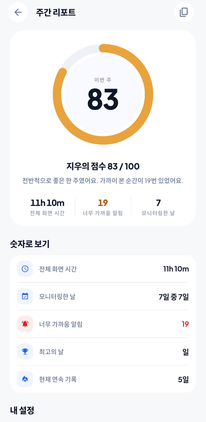 주간 리포트